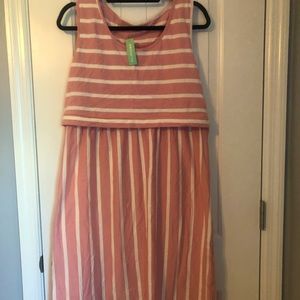 Nursing/maternity pink striped dress